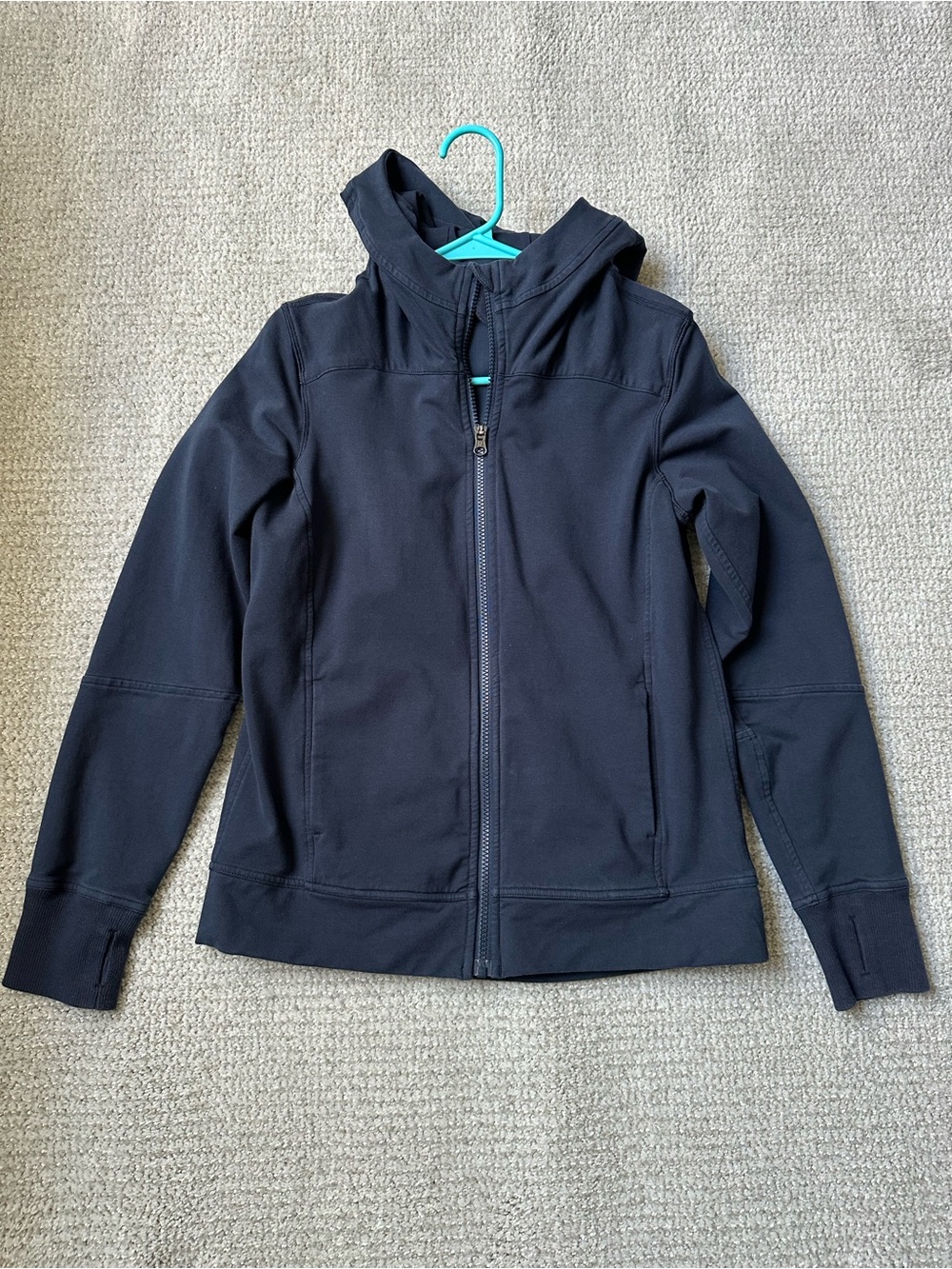 Lululemon Navy Zip-Up Hooded Jacket Size 4